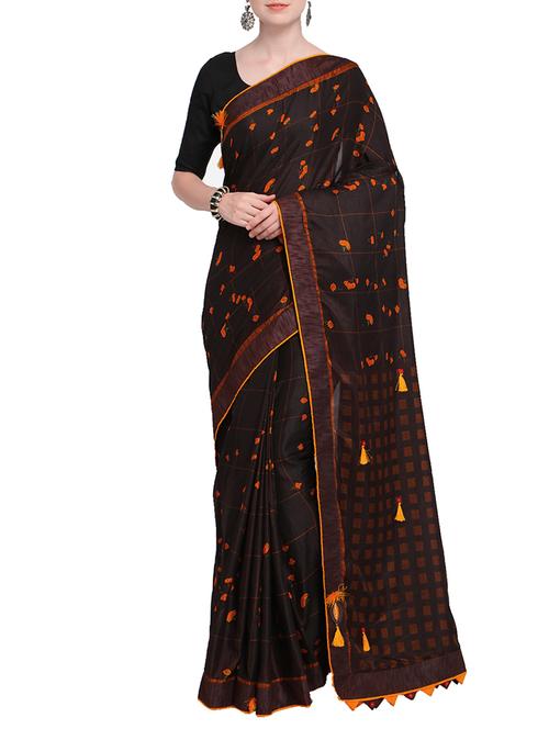 digital floral printed saree with blouse - 15724650 - Very Small Image - 1