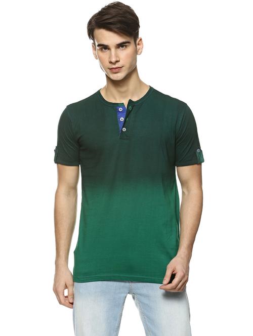 green cotton t-shirt - 15725935 - Very Small Image - 1