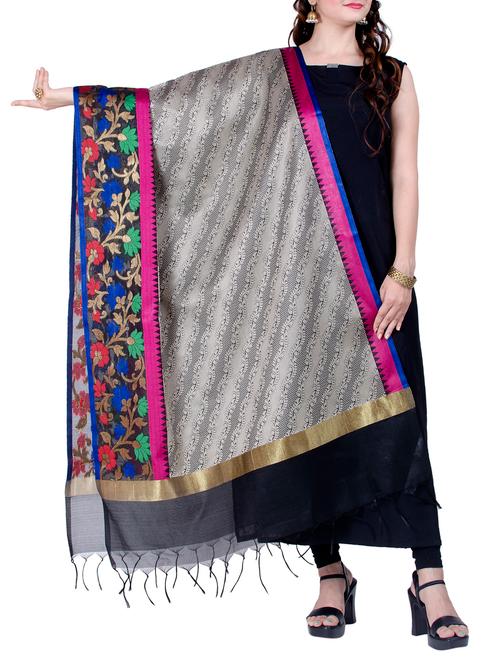 chanderi self-design dupatta - 15726295 - Very Small Image - 1
