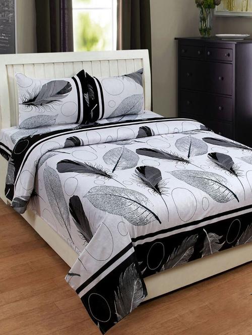 polycotton double bedsheet with 2 pillow covers - 15726603 - Very Small Image - 1