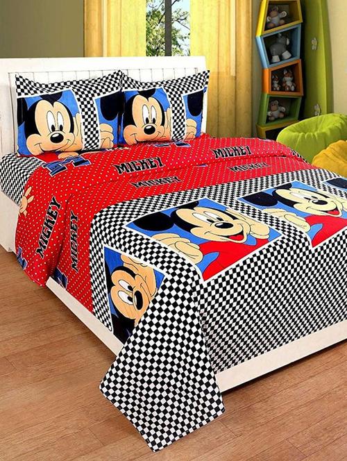 polycotton double bedsheet with 2 pillow covers - 15726647 - Very Small Image - 1