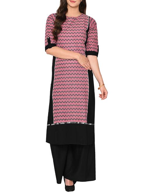 chevron straight kurta - 15727322 - Very Small Image - 1