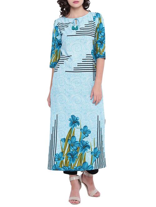 digital print straight kurta - 15727422 - Very Small Image - 1
