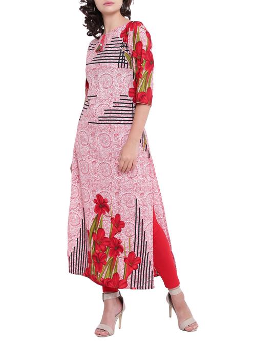 digital print straight kurta - 15727424 - Very Small Image - 1