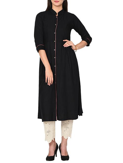 a-line solid kurta - 15727427 - Very Small Image - 1