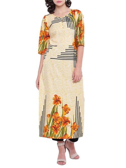 digital print straight kurta - 15727428 - Very Small Image - 1