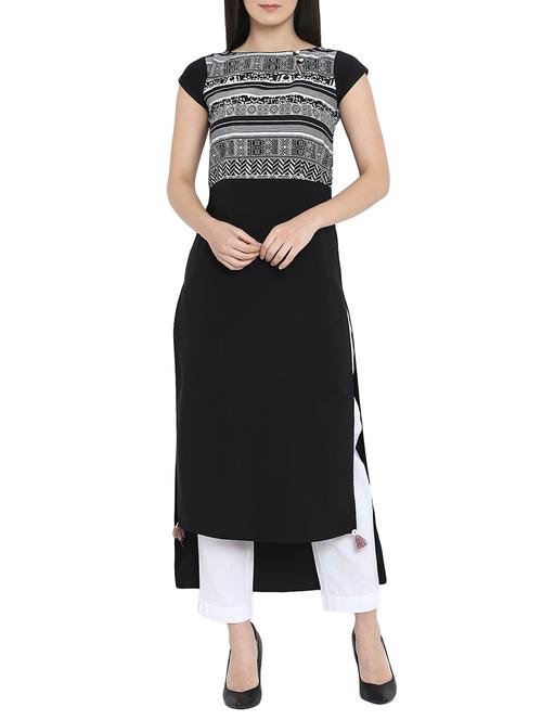 high low printed kurta - 15727448 - Very Small Image - 1
