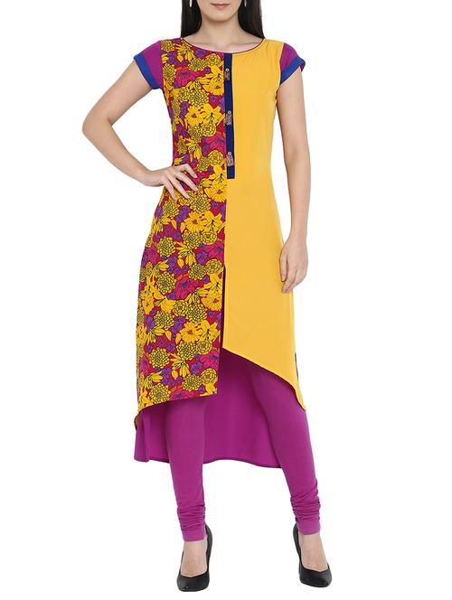 high low printed kurta - 15727459 - Very Small Image - 1