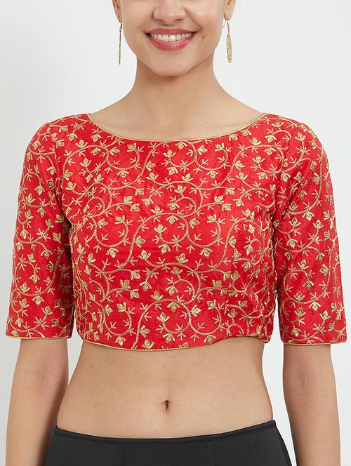 gold embroidered blouse - 15727852 - Very Small Image - 1