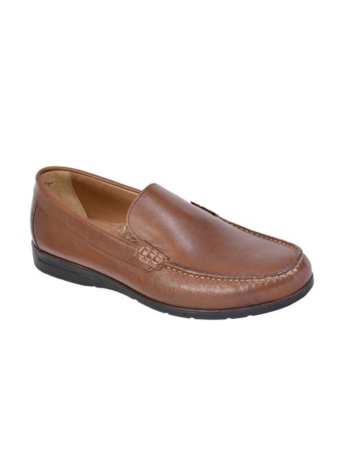 tan leather slip on loafers - 15727917 - Very Small Image - 1