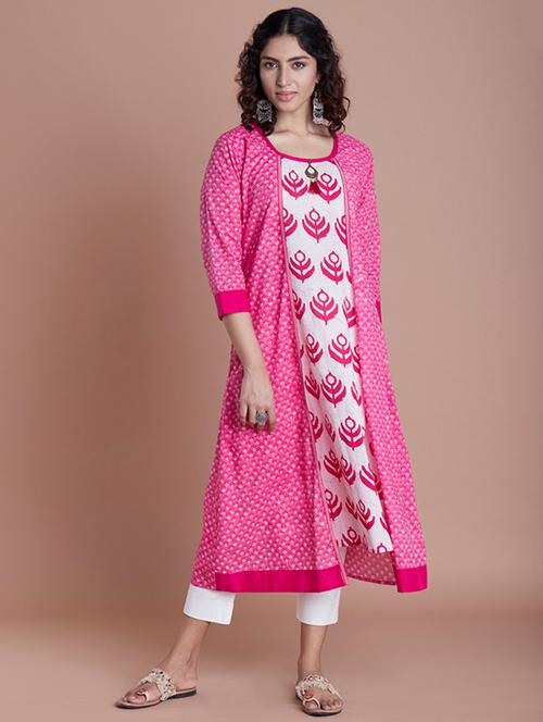 layered printed kurta - 15729334 - Very Small Image - 1