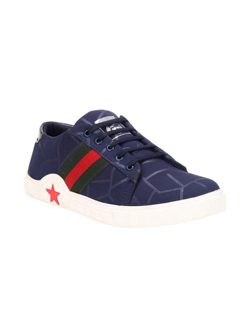 navy canvas lace up sneakers - 15730355 - Very Small Image - 1