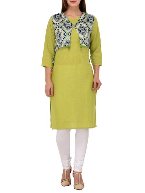 straight kurta with jacket - 15731279 - Very Small Image - 1