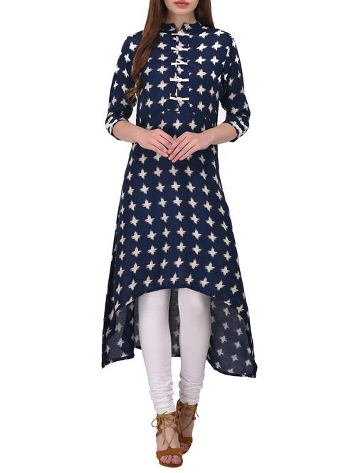 printed high-low kurta - 15731294 - Very Small Image - 1