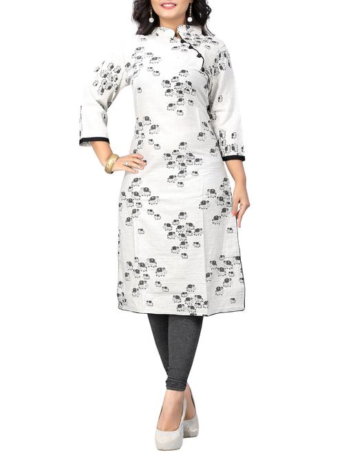 printed straight kurta - 15731297 - Very Small Image - 1