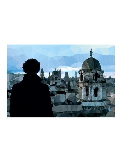 rawpockets"sherlock n castle"wall posters (paperboard,33cmx48cm) - 15732816 - Very Small Image - 1
