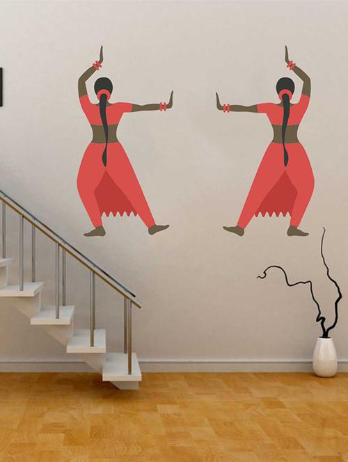 rawpockets wall decals ' dance ladies wall sticker ' wall stickers (pvc vinyl) multicolour - 15733294 - Very Small Image - 1