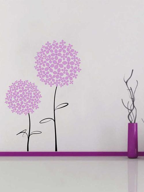 rawpockets wall decals ' purple flower wall sticker ' wall stickers (pvc vinyl) multicolour - 15733303 - Very Small Image - 1