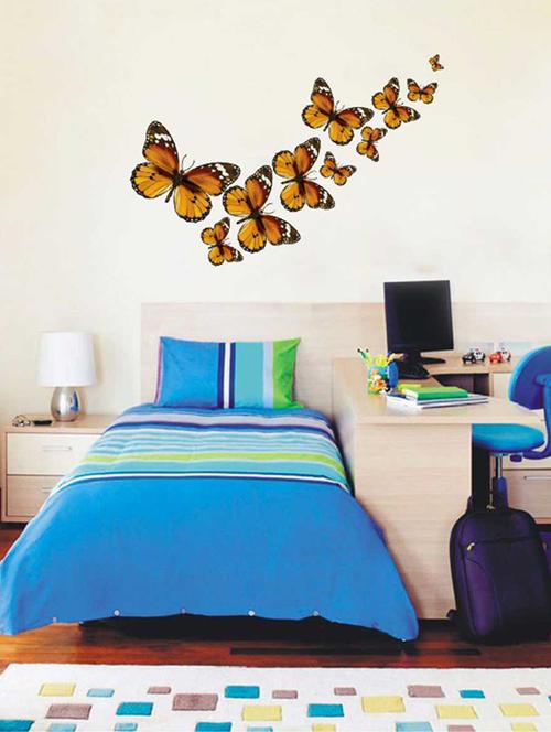 rawpockets wall decals ' butterfly family wall sticker ' wall stickers (pvc vinyl) multicolour - 15733306 - Very Small Image - 1