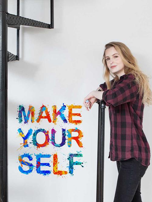 rawpockets wall decals ' make urself wall sticker ' wall stickers (pvc vinyl) multicolour - 15733350 - Very Small Image - 1