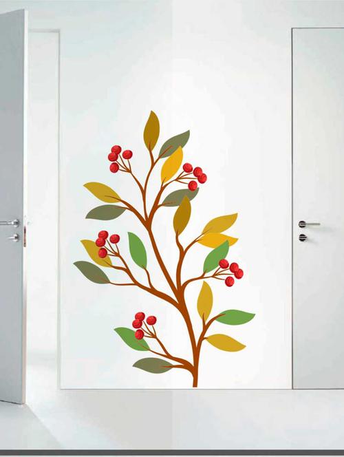 rawpockets wall decals ' fruit plant wall decal sticker ' wall stickers (pvc vinyl) multicolour - 15733433 - Very Small Image - 1