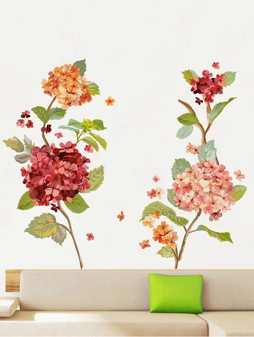 rawpockets wall decals ' flowers plant' wall decal sticker ' wall stickers (pvc vinyl) multicolour - 15733518 - Very Small Image - 1