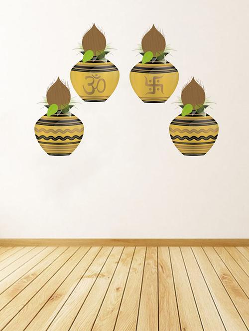 rawpockets wall decals ' kalash positive vibes wall sticker ' wall stickers (pvc vinyl) multicolour - 15733685 - Very Small Image - 1
