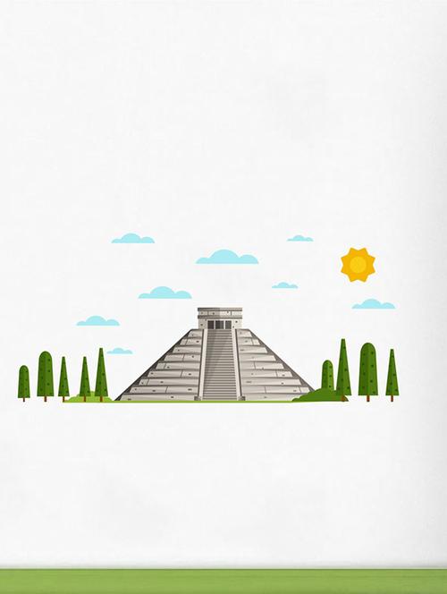 rawpockets wall decals ' pyramid ' wall stickers (pvc vinyl) multicolour - 15733751 - Very Small Image - 1