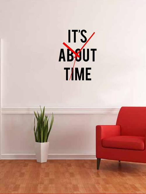 rawpockets wall decals ' its about time ' wall stickers (pvc vinyl) multicolour - 15733771 - Very Small Image - 1