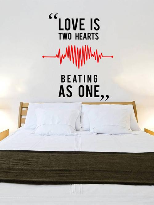 rawpockets wall decals ' love quote ' wall stickers (pvc vinyl) multicolour - 15733845 - Very Small Image - 1