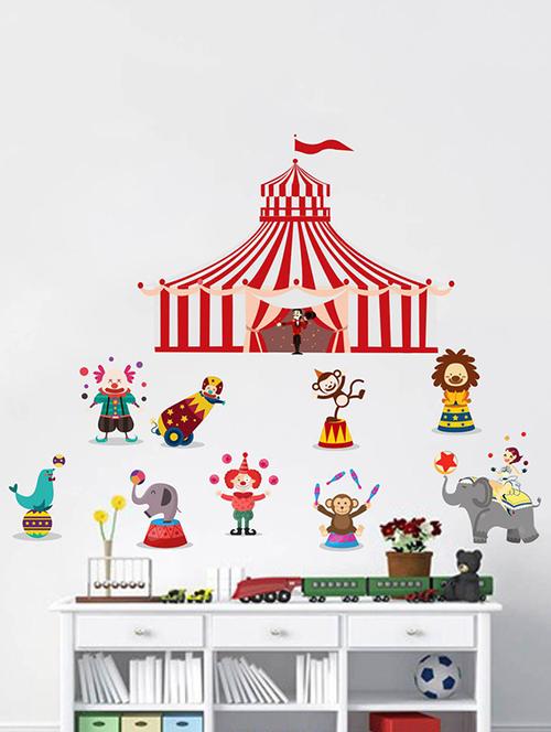 rawpockets wall decals ' kids room : circus story ' wall stickers (pvc vinyl) multicolour - 15733856 - Very Small Image - 1