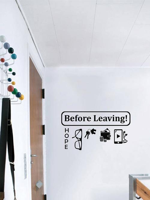 rawpockets wall decals ' pocket check before leaving home - living room ' wall stickers (pvc vinyl) multicolour - 15733954 - Very Small Image - 1