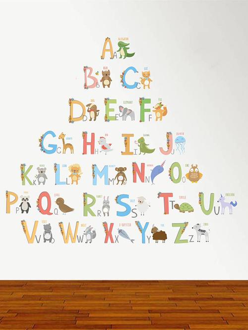 rawpockets wall decals ' alphabets ' wall stickers (pvc vinyl) multicolour - 15734223 - Very Small Image - 1