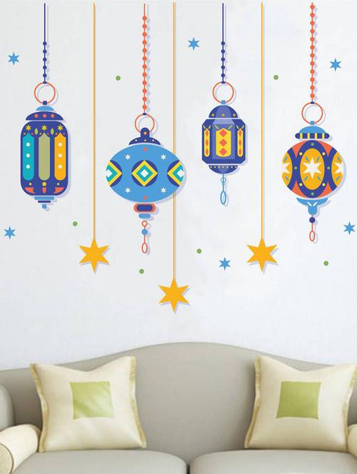 rawpockets wall decals ' wall hangings ' wall stickers (pvc vinyl) multicolour - 15734345 - Very Small Image - 1