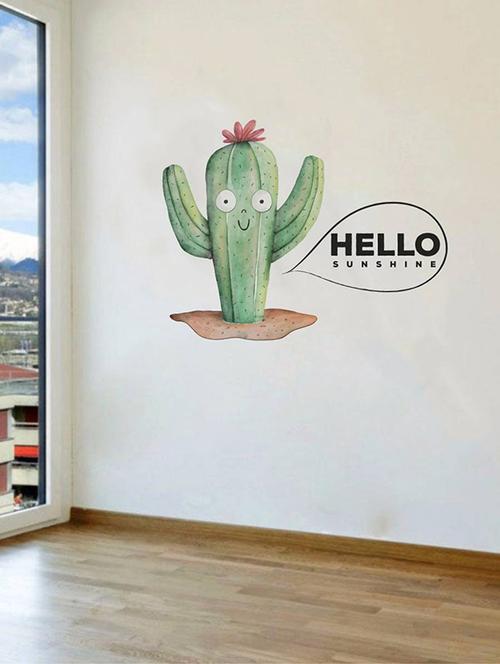 rawpockets wall decals ' hello sunshine ' wall stickers (pvc vinyl) multicolour - 15734372 - Very Small Image - 1