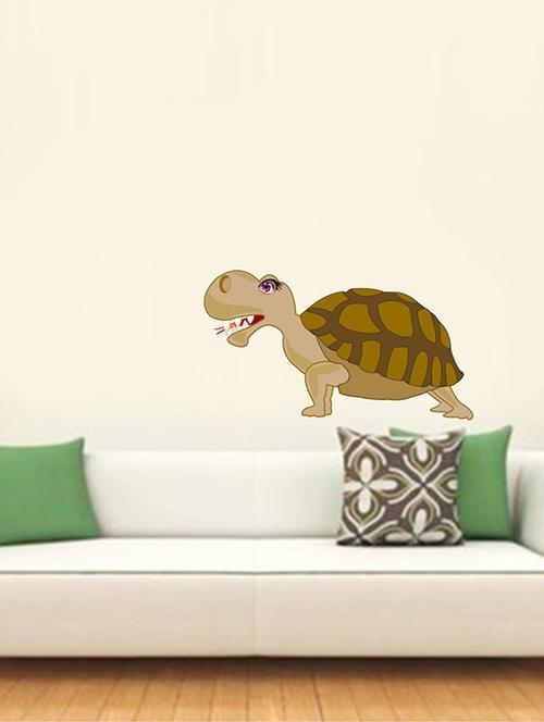 rawpockets wall decals ' tortoise ' wall stickers (pvc vinyl) multicolour - 15734391 - Very Small Image - 1