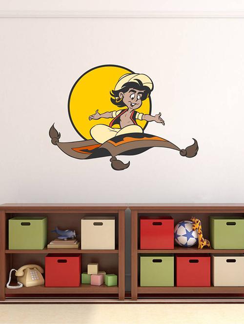 rawpockets wall decals ' alladdin and magic carpet ' wall stickers (pvc vinyl) multicolour - 15734404 - Very Small Image - 1
