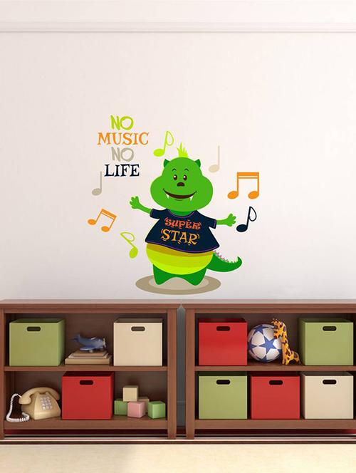 rawpockets wall decals ' alligator ' wall stickers (pvc vinyl) multicolour - 15734464 - Very Small Image - 1