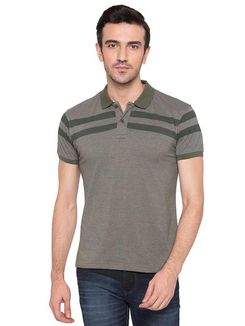 green cotton polo t-shirt - 15735247 - Very Small Image - 1
