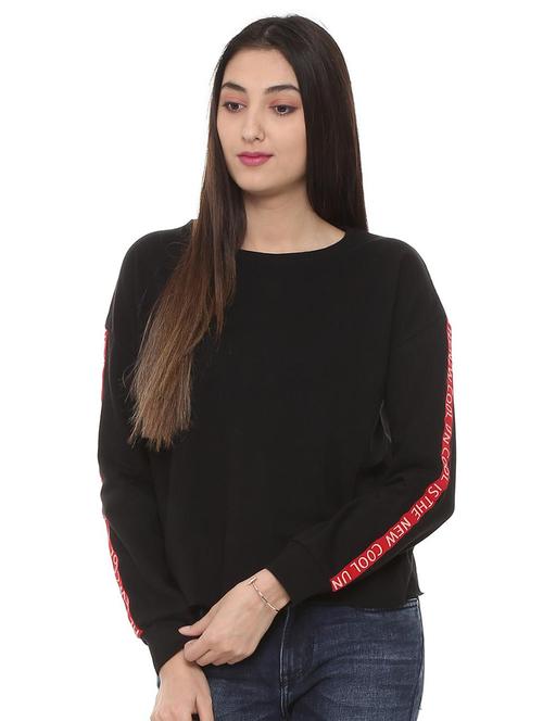dropped shoulder side taped sweatshirt - 15735415 - Very Small Image - 1