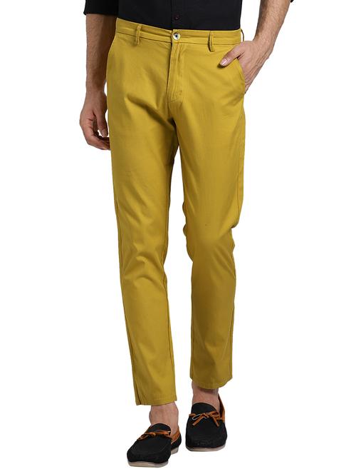yellow cotton chinos - 15735650 - Very Small Image - 1