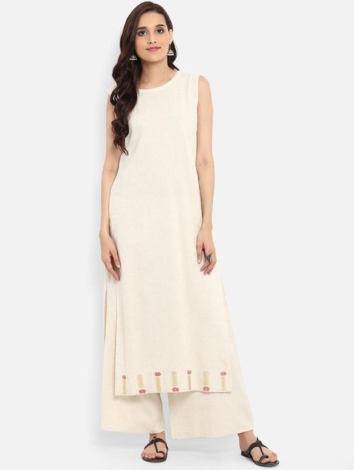 foil print straight kurta - 15737035 - Very Small Image - 1