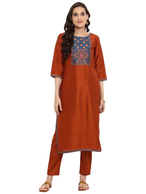 foil printed kurta with pant set - 15737625 - Very Small Image - 1