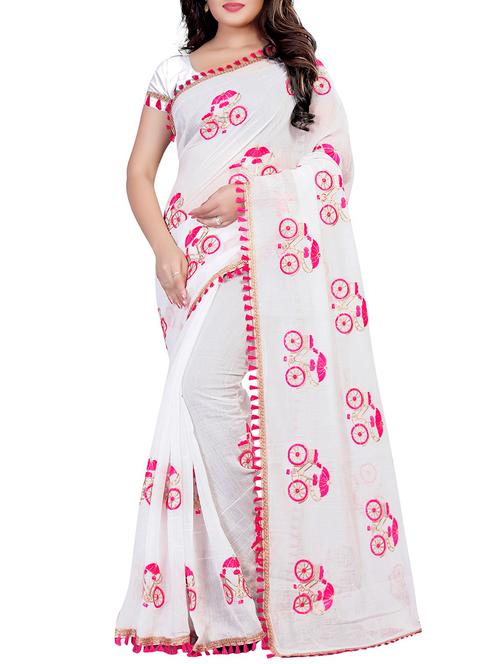 tassels border conversational embroidered saree - 15737631 - Very Small Image - 1