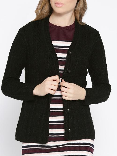 v-neck woolen cardigan - 15737775 - Very Small Image - 1