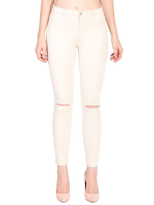high waist knee slash jeans - 15738542 - Very Small Image - 1