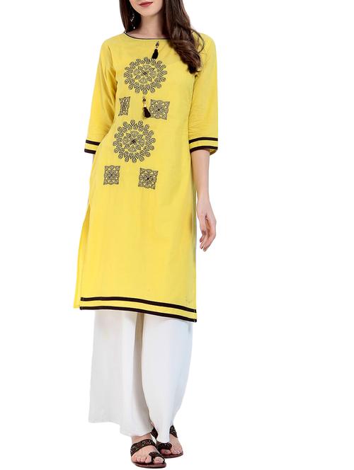 embroidered straight kurta - 15738692 - Very Small Image - 1
