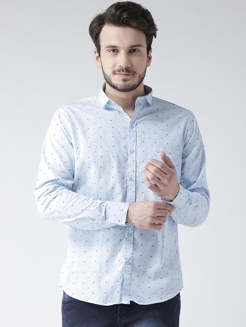 light blue cotton casual shirt - 15738857 - Very Small Image - 1