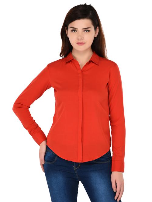 concealed placket solid shirt - 15739198 - Very Small Image - 1