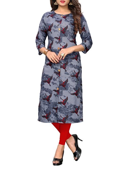 printed straight kurta - 15739954 - Very Small Image - 1